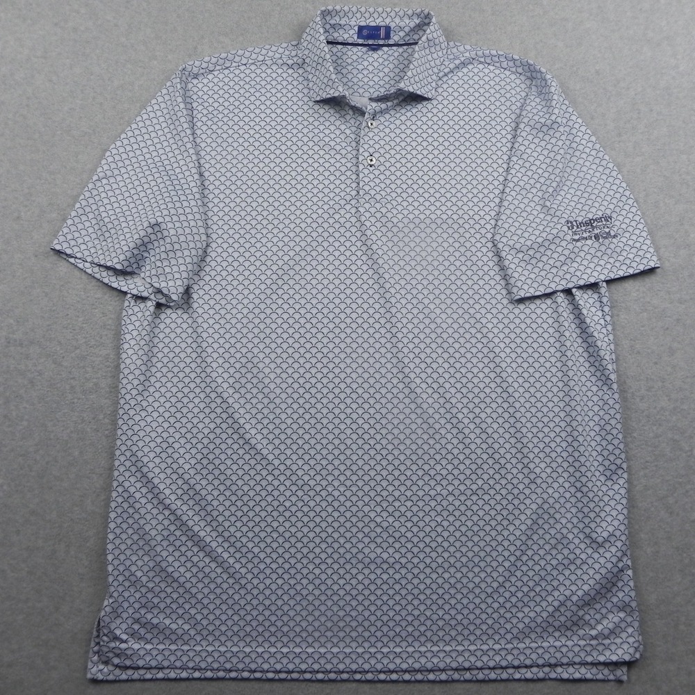 Stitch Golf Polo Shirt Mens XL Insperity Invitational Blue Geometric Stretch